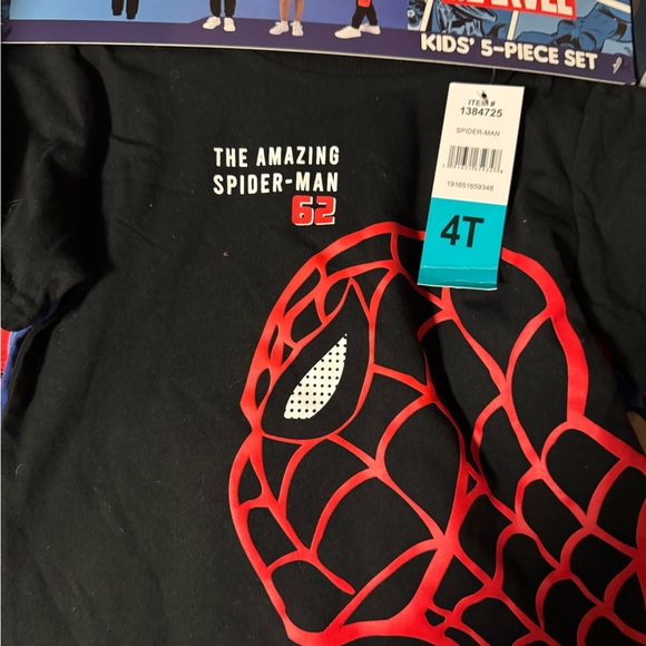 Marvel Spider-Man Kids 5pc set - Black and Red - Picture 1 of 1